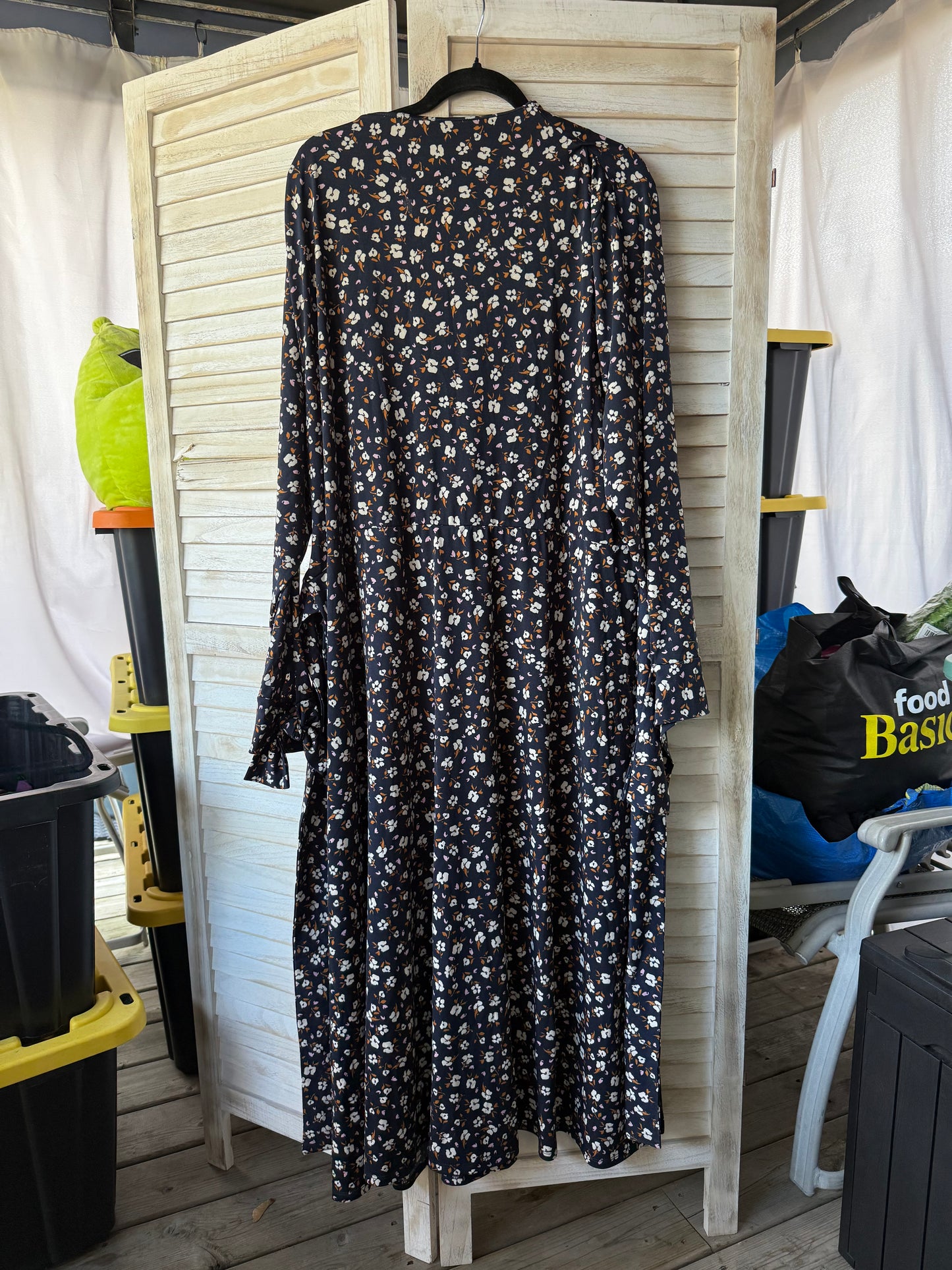 ELOQUII Navy Print Maxi Dress