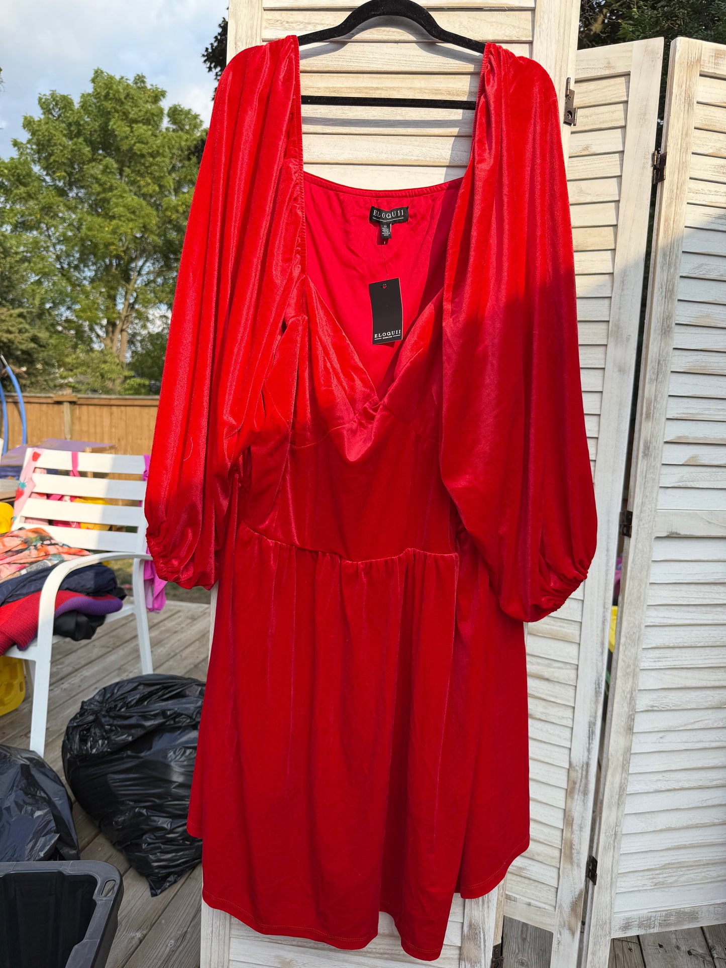 ELOQUII Red Velvet Dress