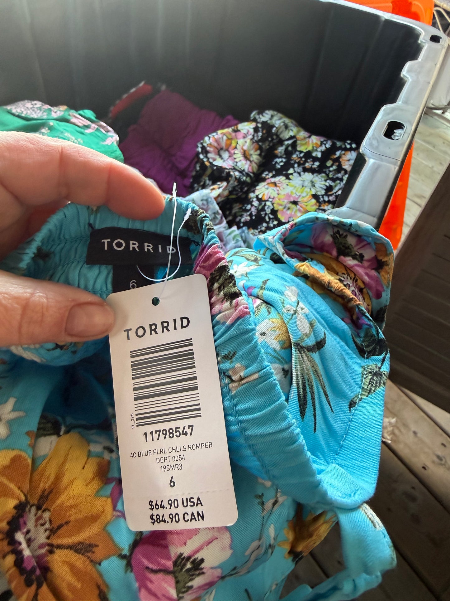 Torrid Blue Romper