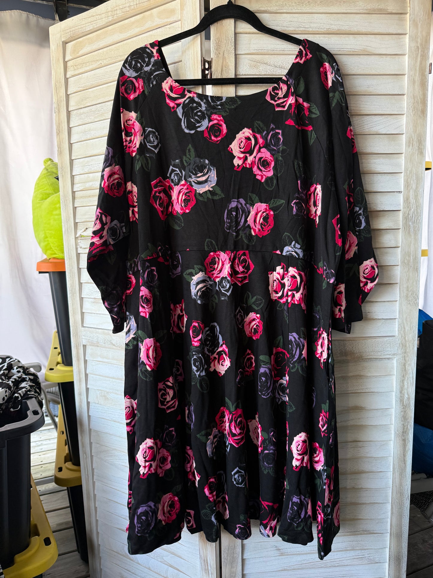 Torrid x Betsey Johnson Black Floral Dress