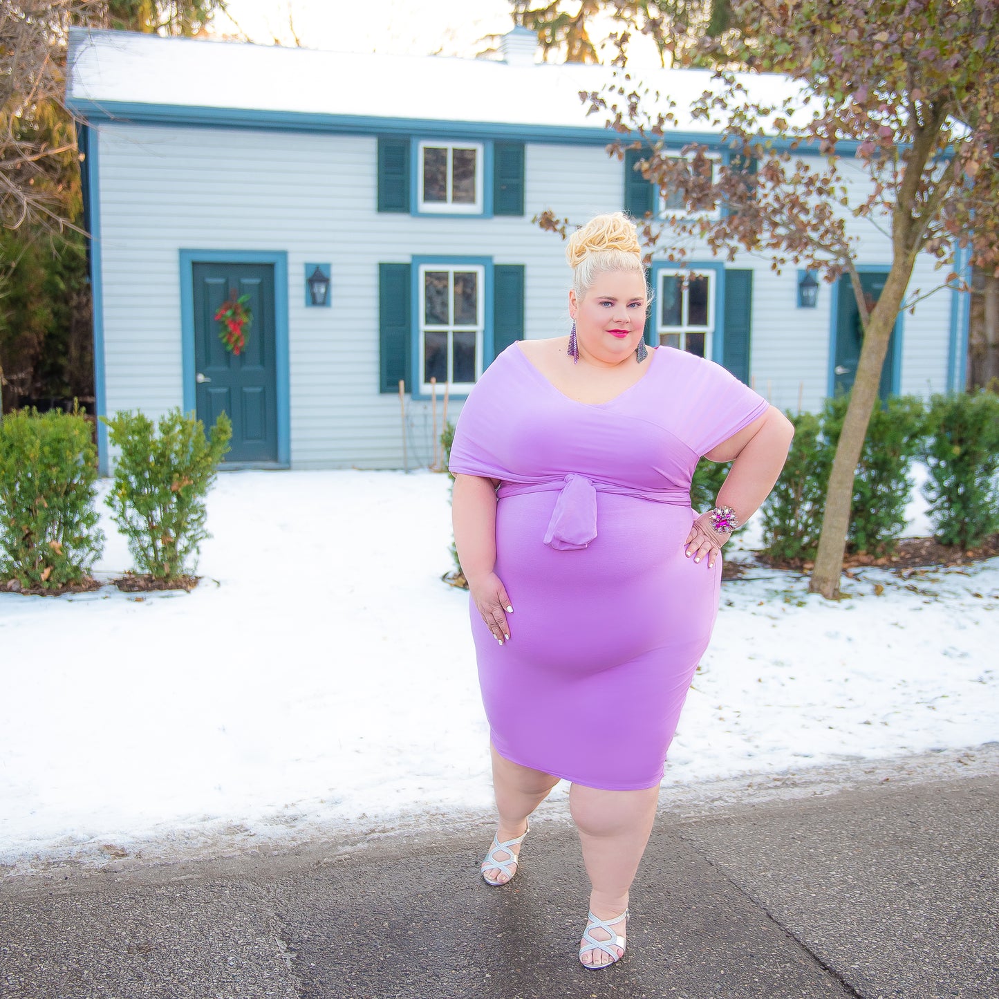 Rebdolls Lilac Wrap Dress