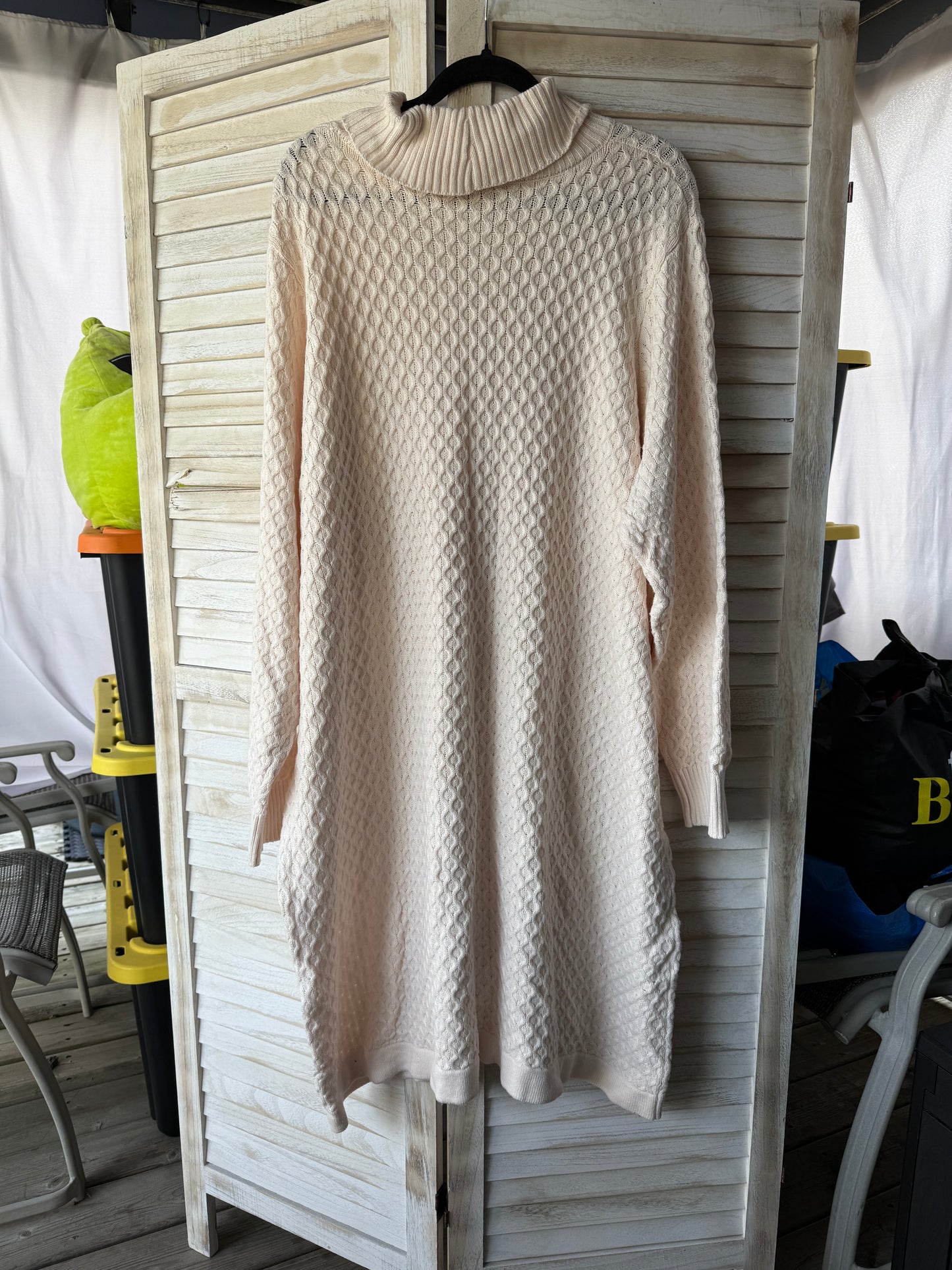 ELOQUII Cream Sweater Dress