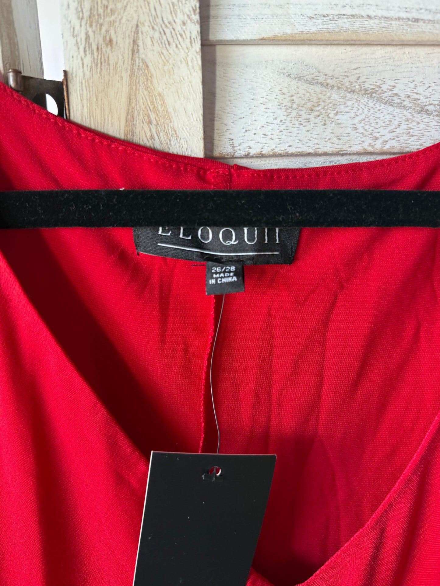 ELOQUII Red Cape Dress