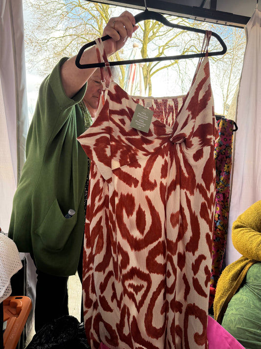 H&M Brown Print Dress