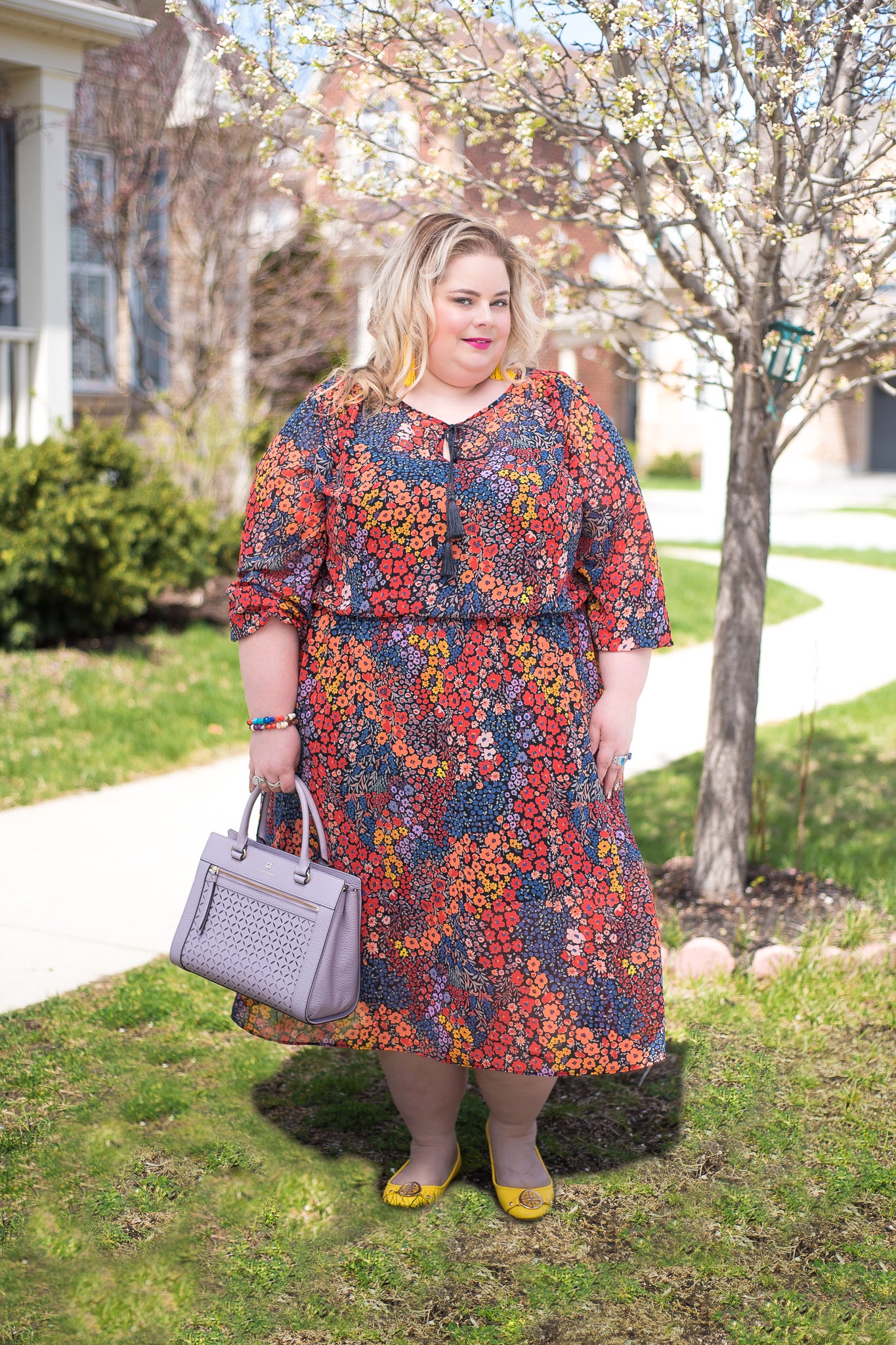 Woman Within Fall Floral Dress