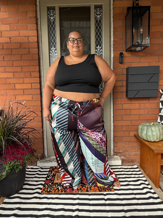 SHEIN Satin Print Pants