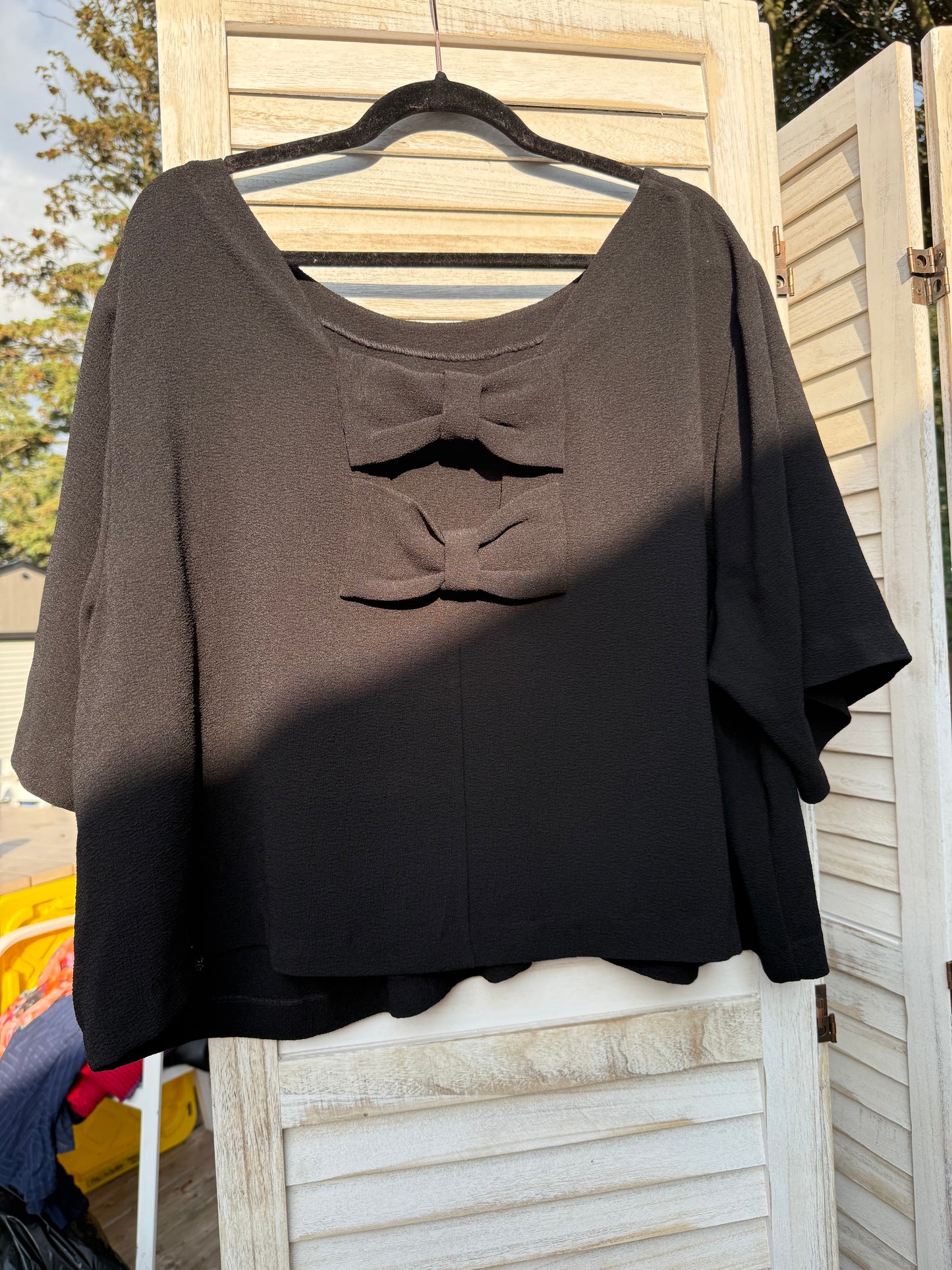 Torrid Black Bow Crop Top