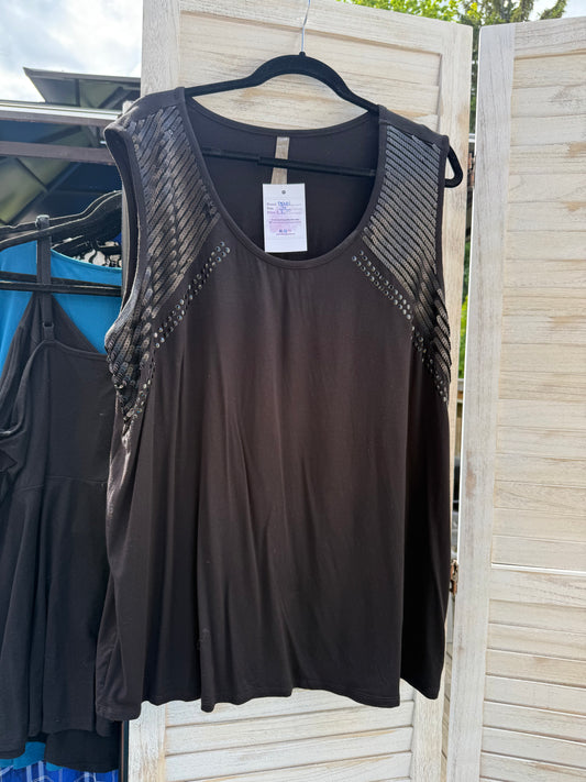 Penningtons Black Sequin Tank Top
