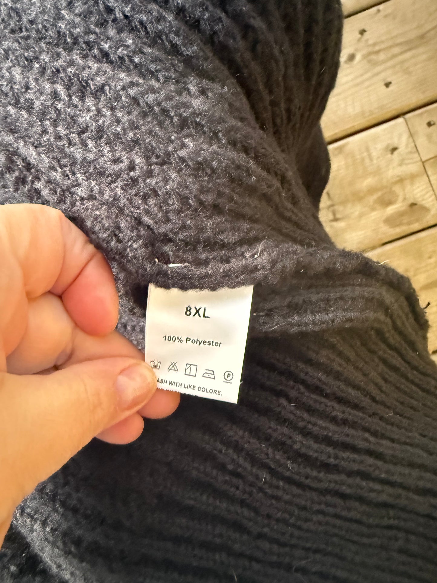 Temu Black Duster Cardigan