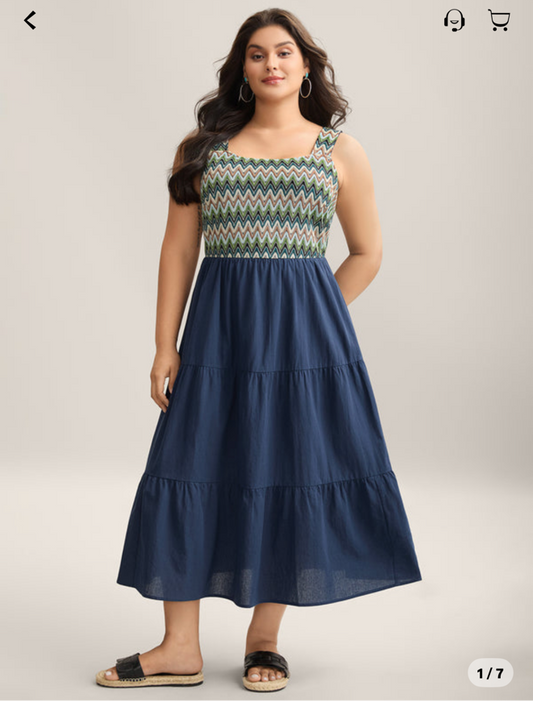 BloomChic Cotton Crochet Midi Dress