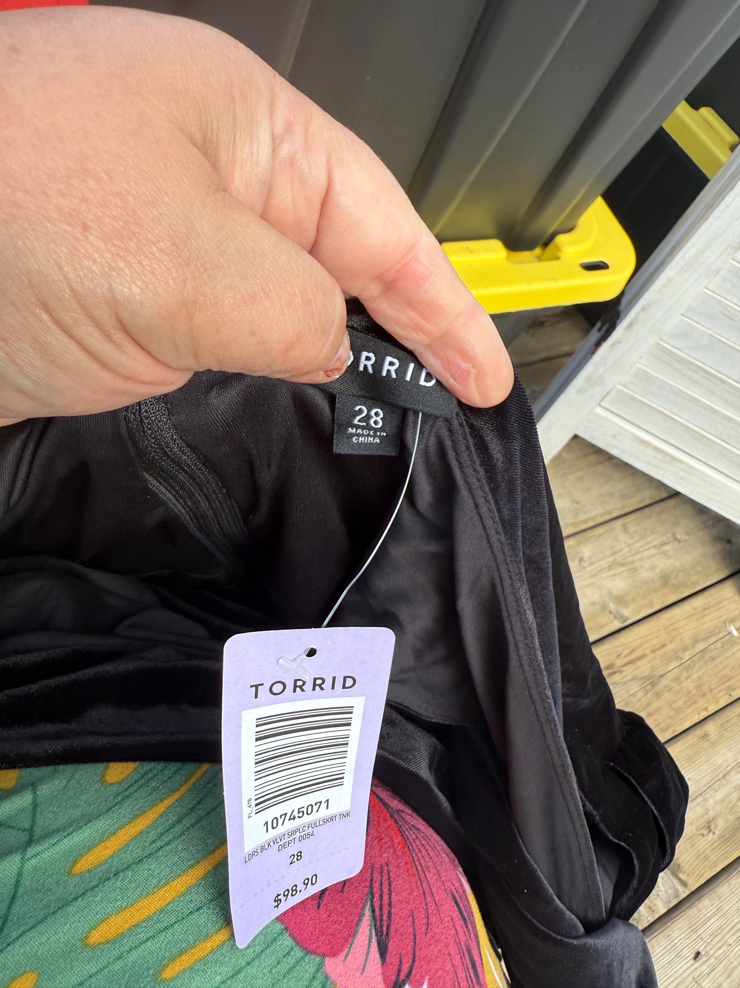 Torrid Black Velvet Dress