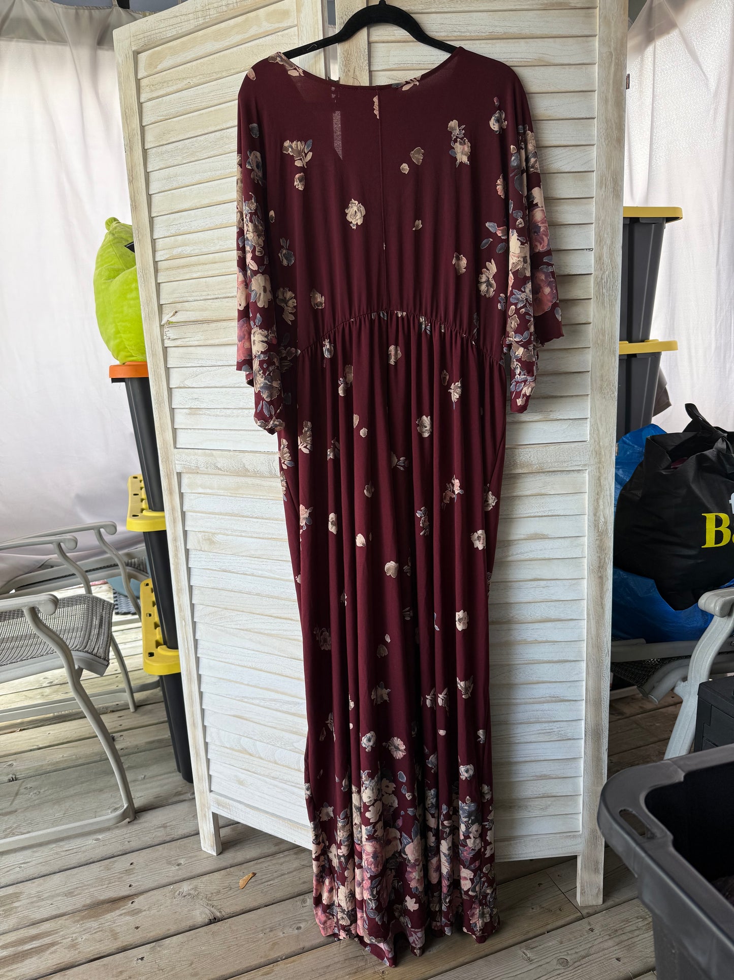 Dia Burgundy Print Maxi Dress