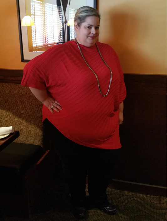 Lane Bryant Red Poncho Sweater