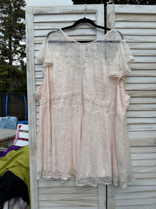 Torrid Blush Lace Top