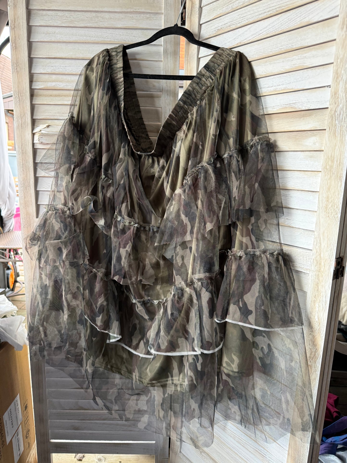Ashley Stewart Camo Tulle Skirt