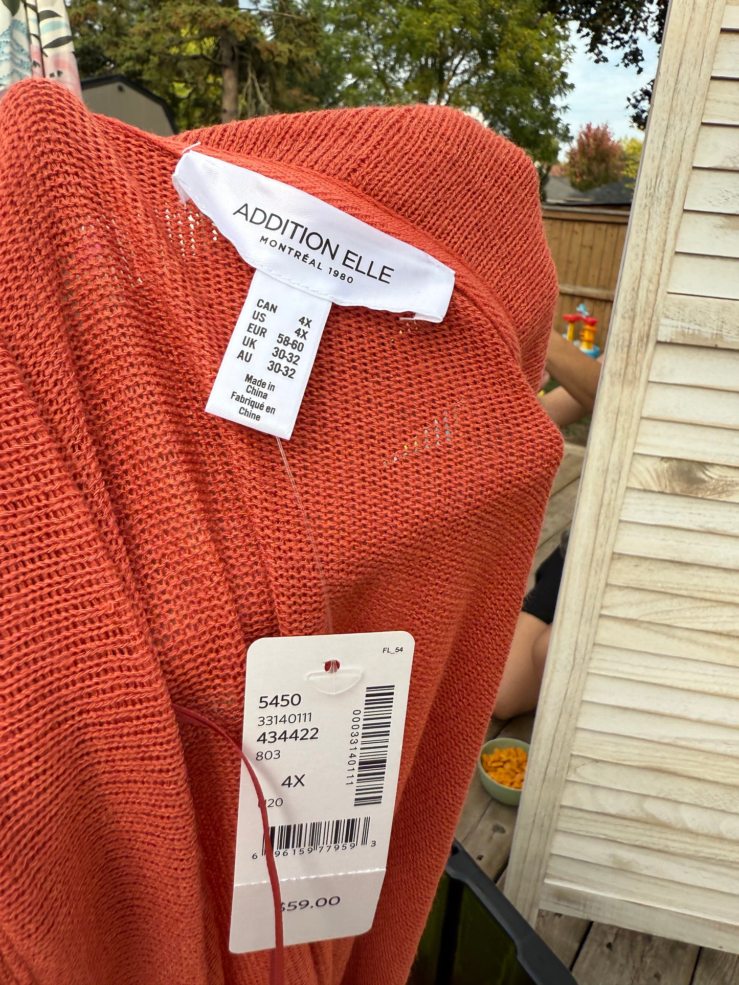 Additionelle Burnt Orange Duster Cardigan