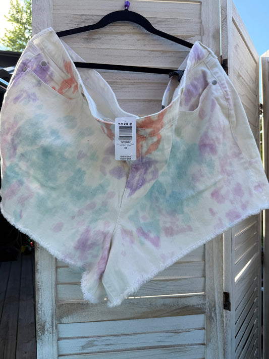 Torrid Tie Dye Denim Short