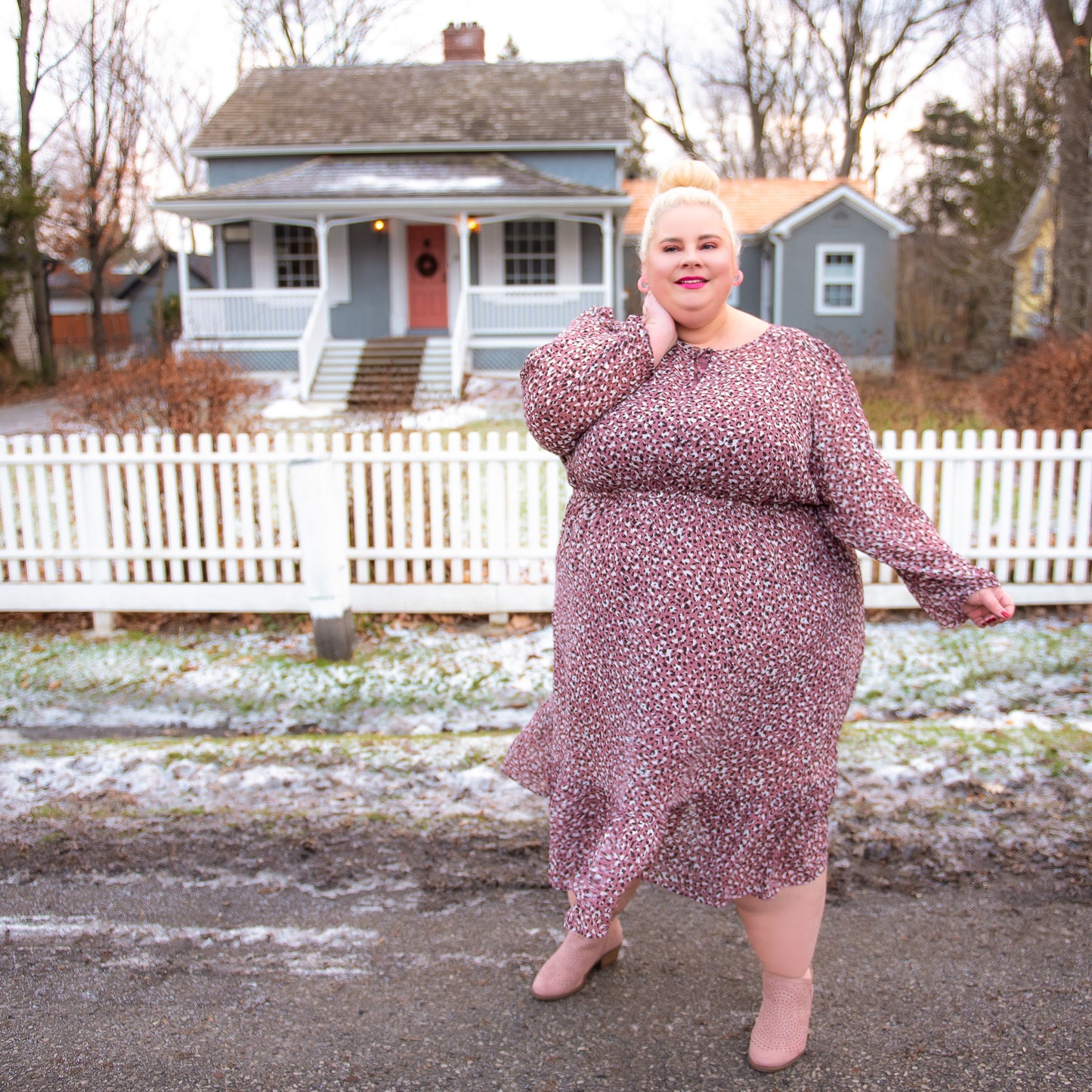 Torrid Rose Pink Animal Print Dress