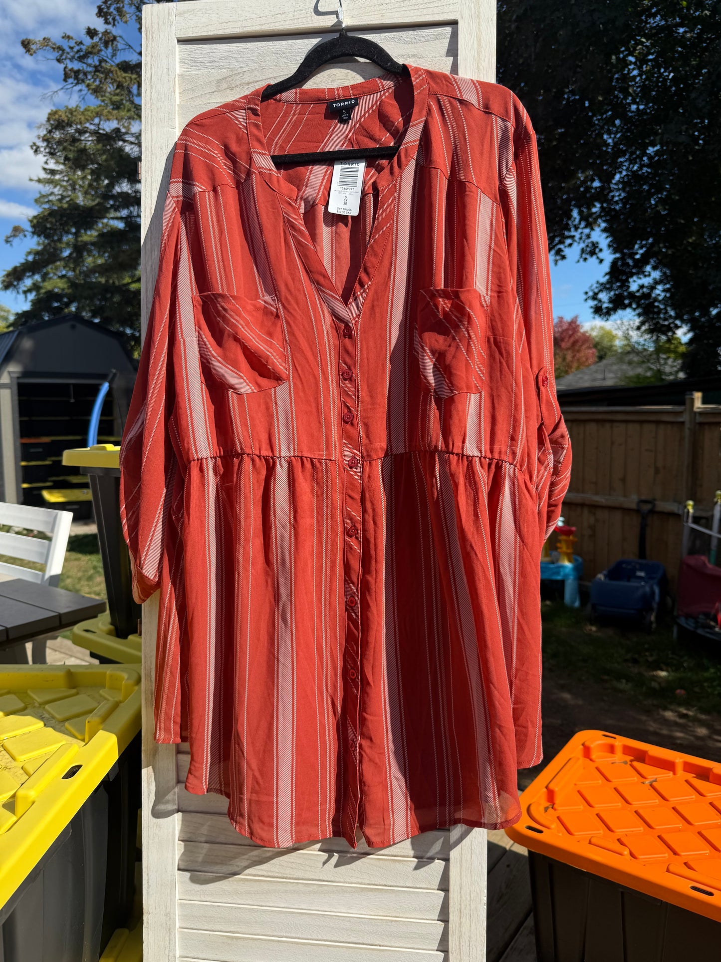 Torrid Rust Button Up Blouse