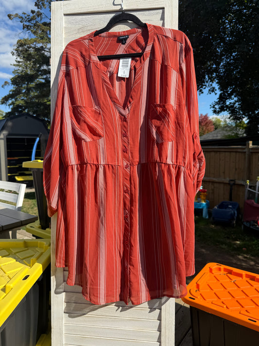 Torrid Rust Button Up Blouse