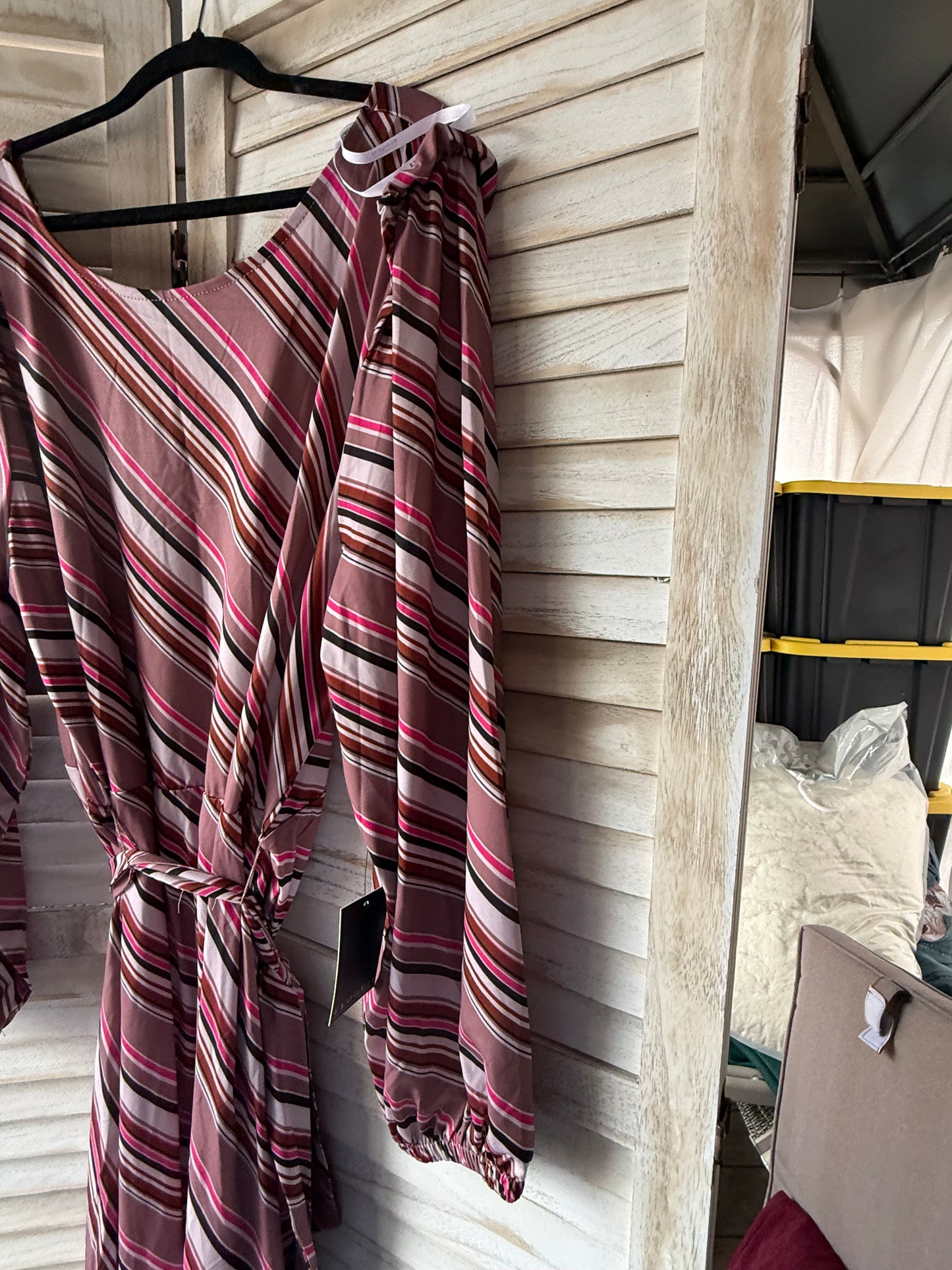 ELOQUII Striped Maxi Dress