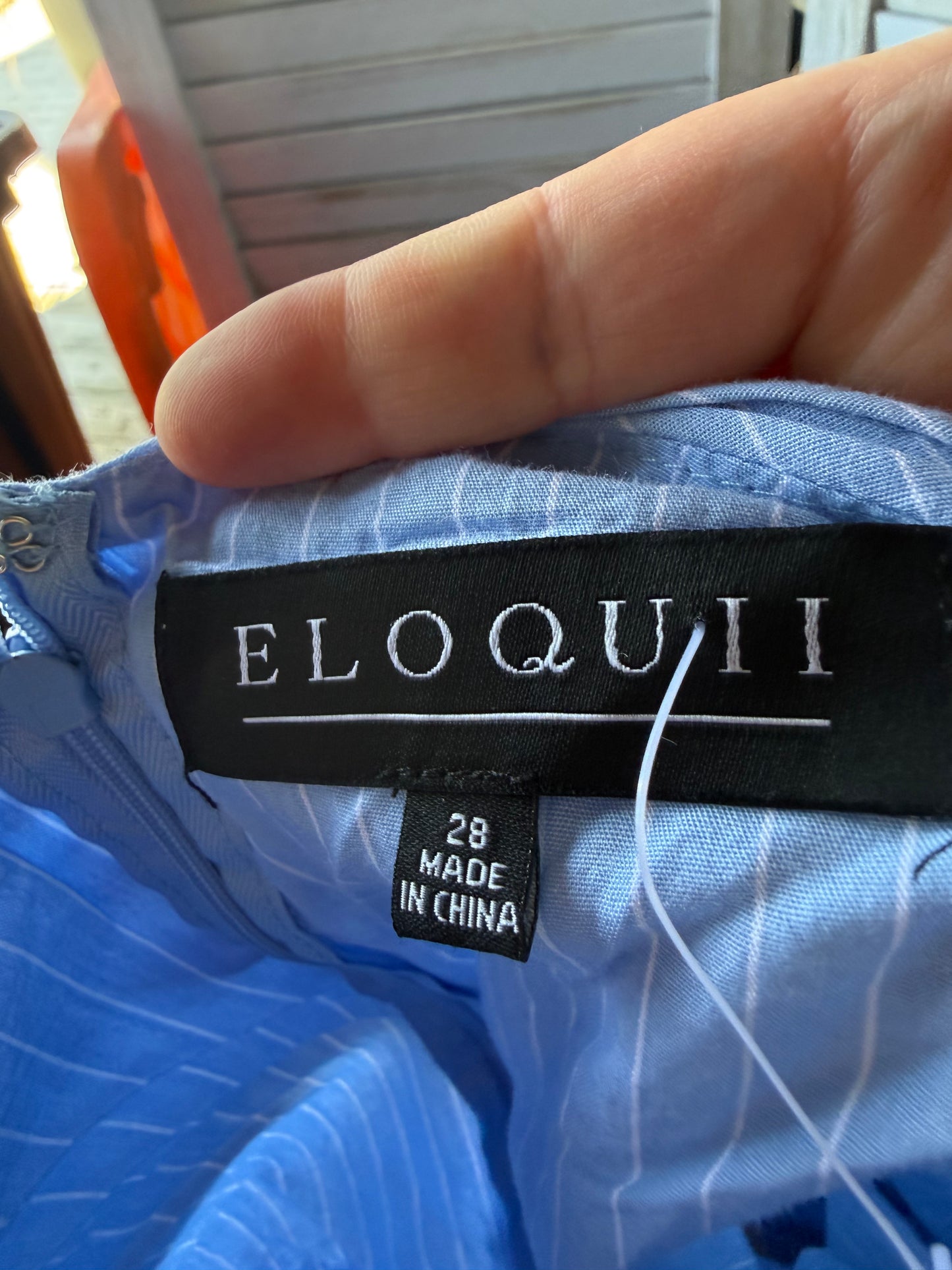 ELOQUII Blue Stripe Blouse