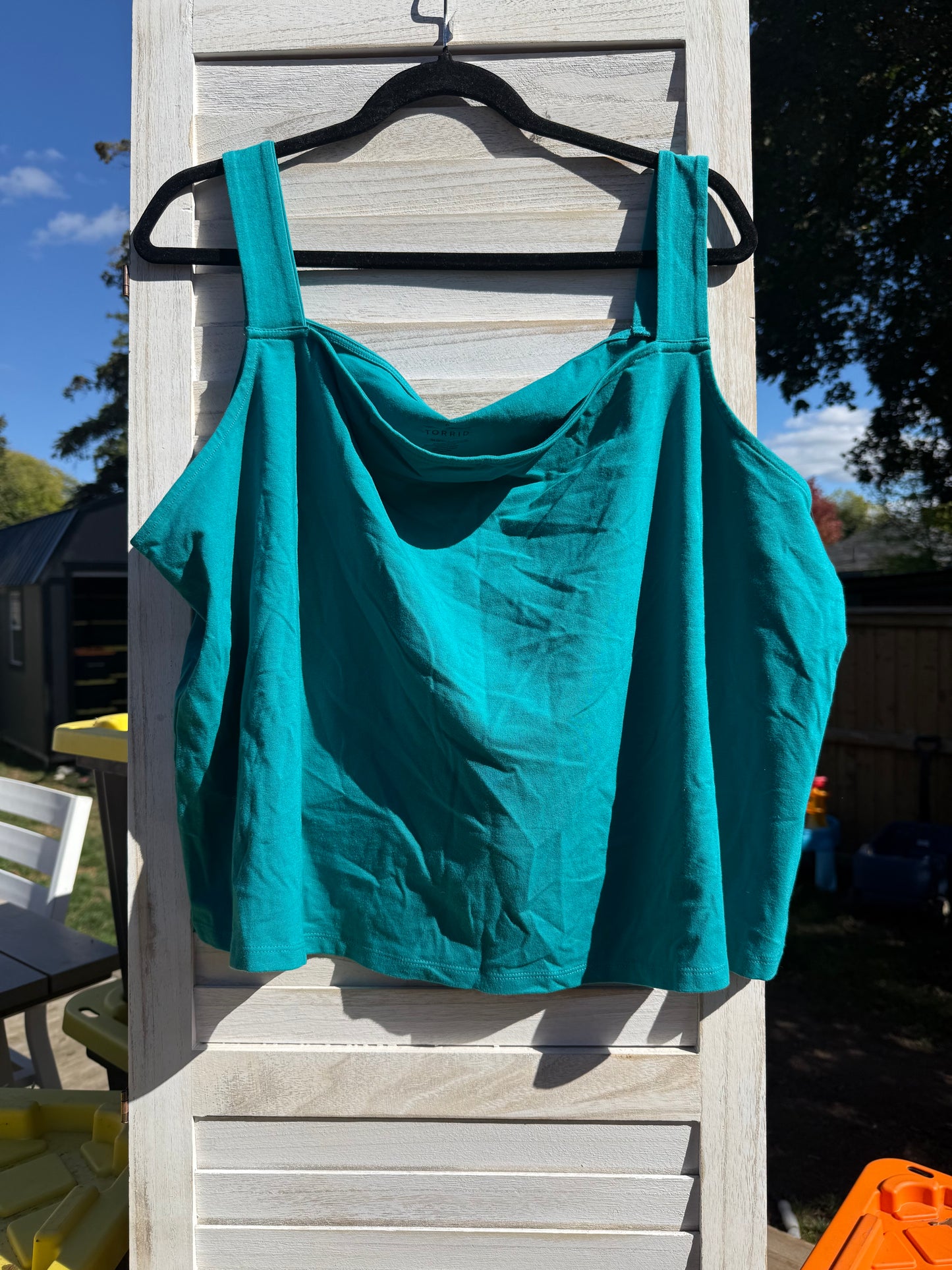 Torrid Teal Cropped Cami