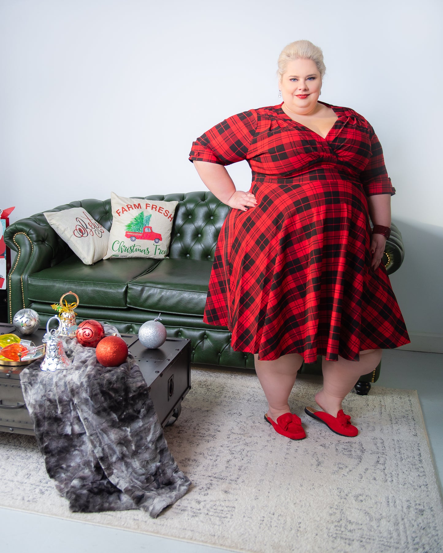 Unique Vintage Buffalo Plaid Dress