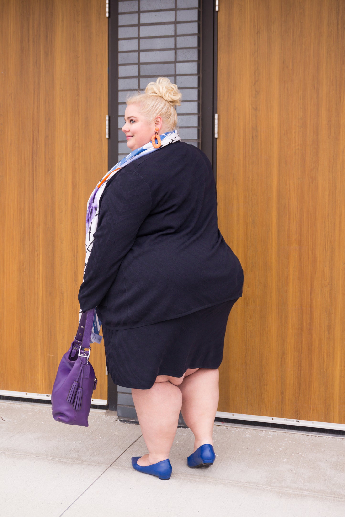 Ulla Popken Navy Dress & Cardigan Set