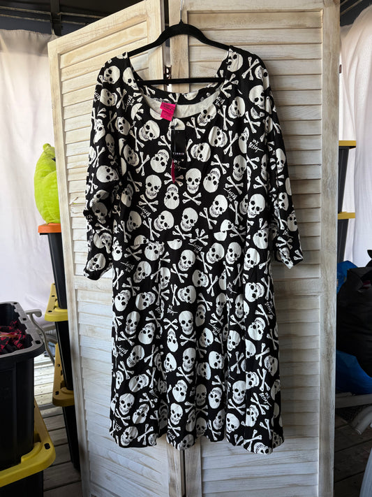 Torrid x Betsey Johnson Skull Skater Dress