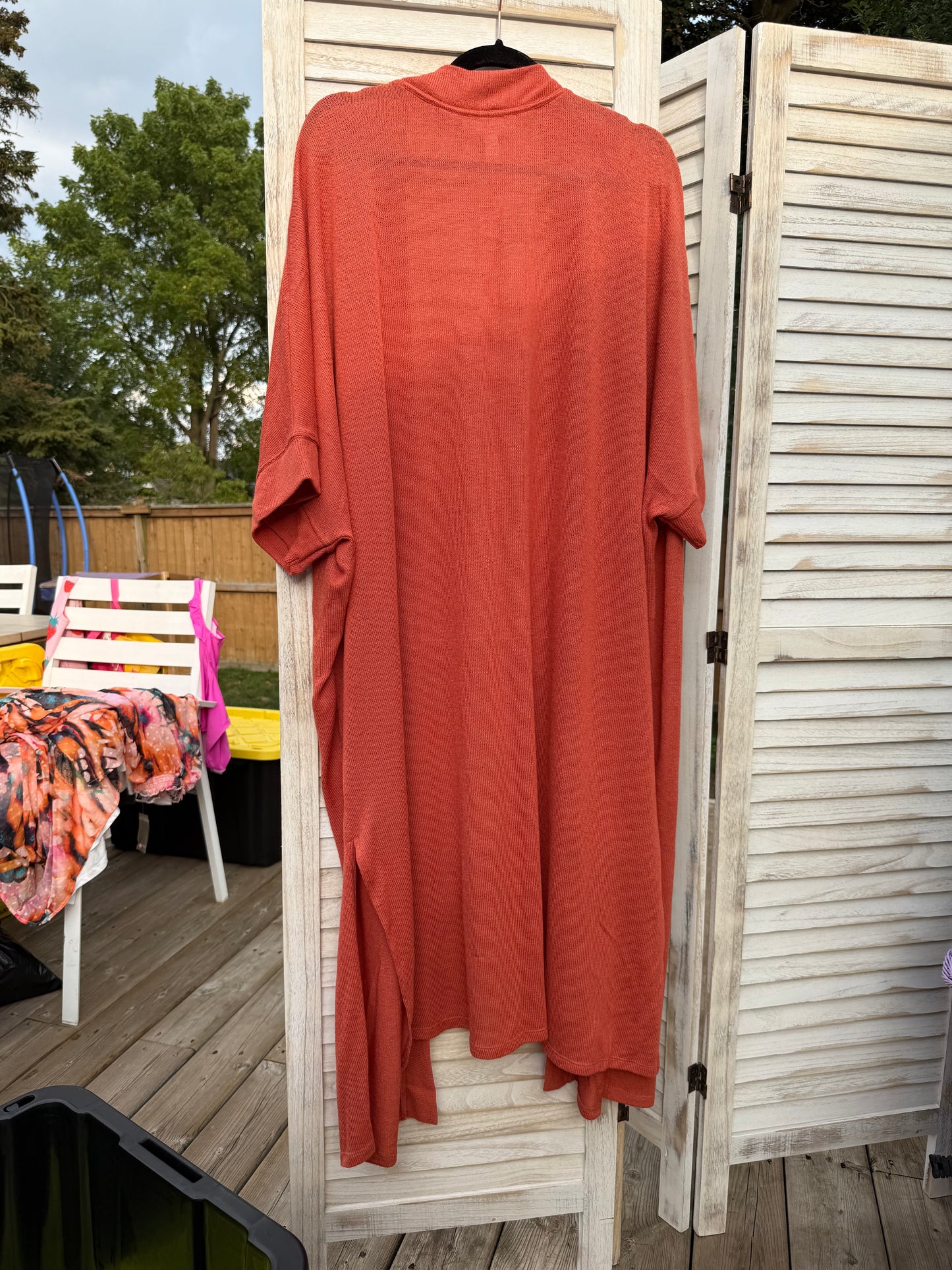 Additionelle Burnt Orange Duster Cardigan