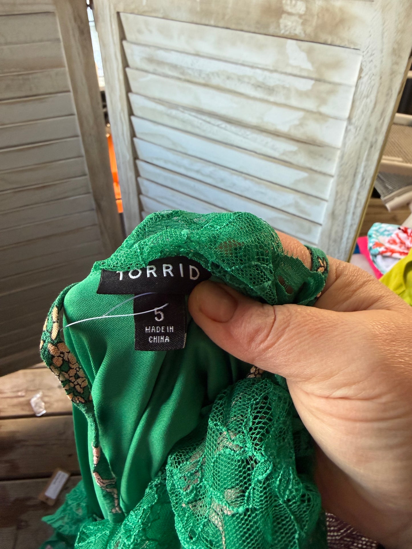 Torrid Green Floral Maxi Dress