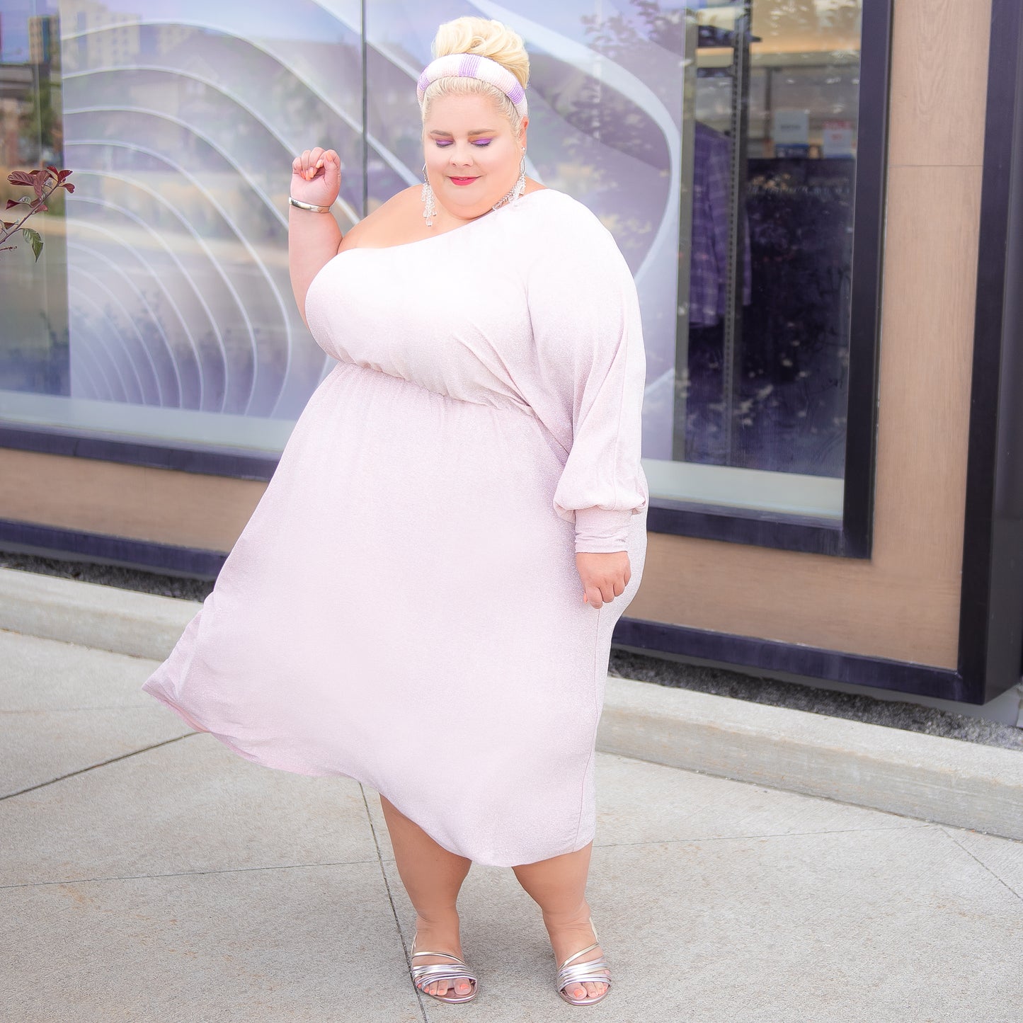 ELOQUII Pink Sparkle Dress