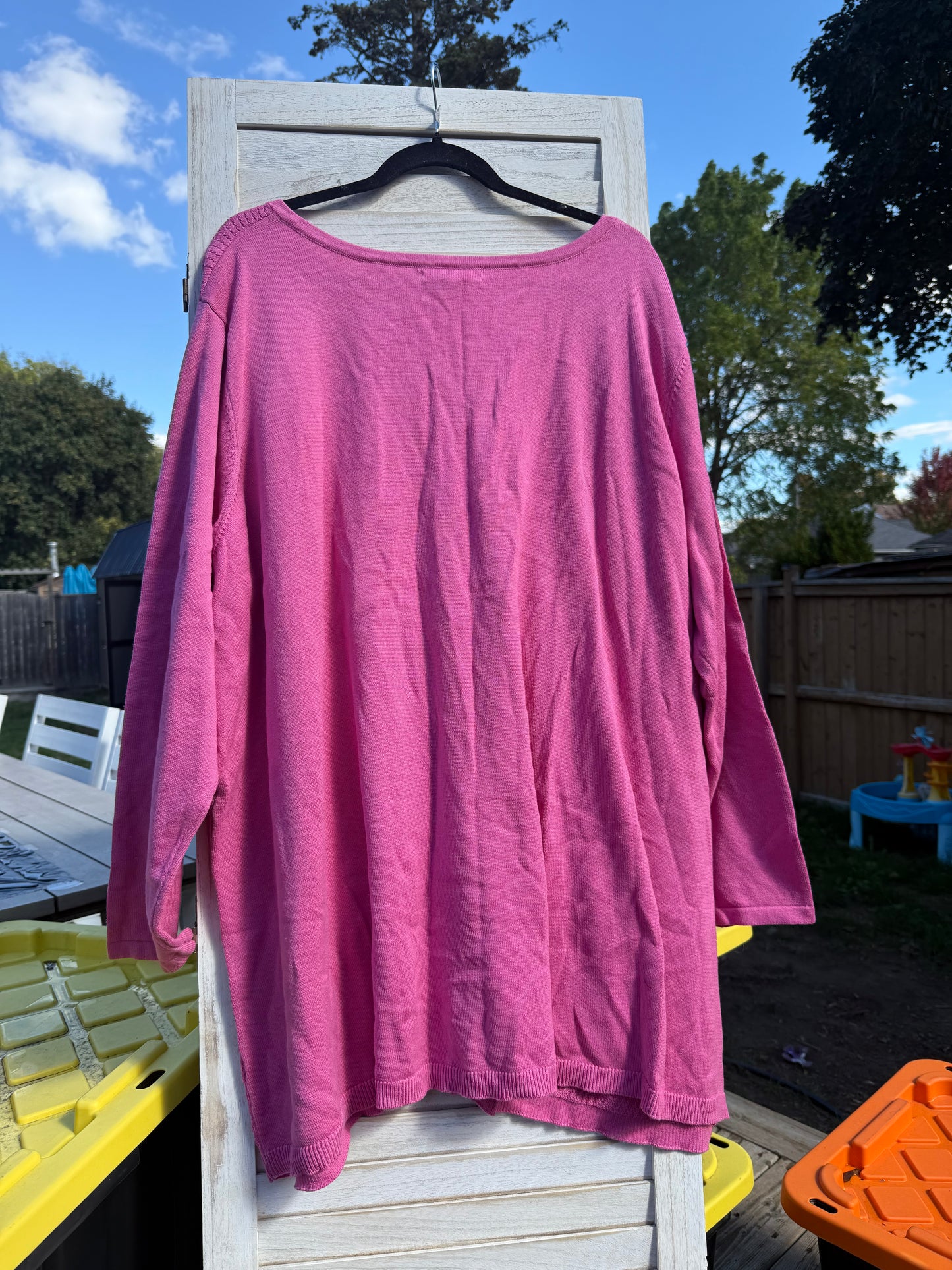 Woman Within Pink Tunic Sweater