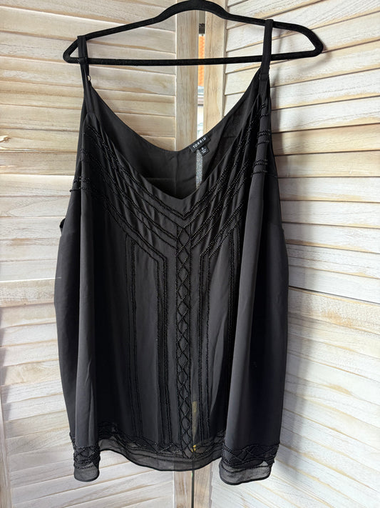Torrid Black Beaded Tank Blouse