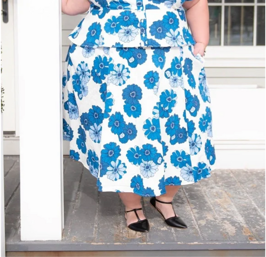 ModCloth x Collectif Collared Daisy A-line Skirt