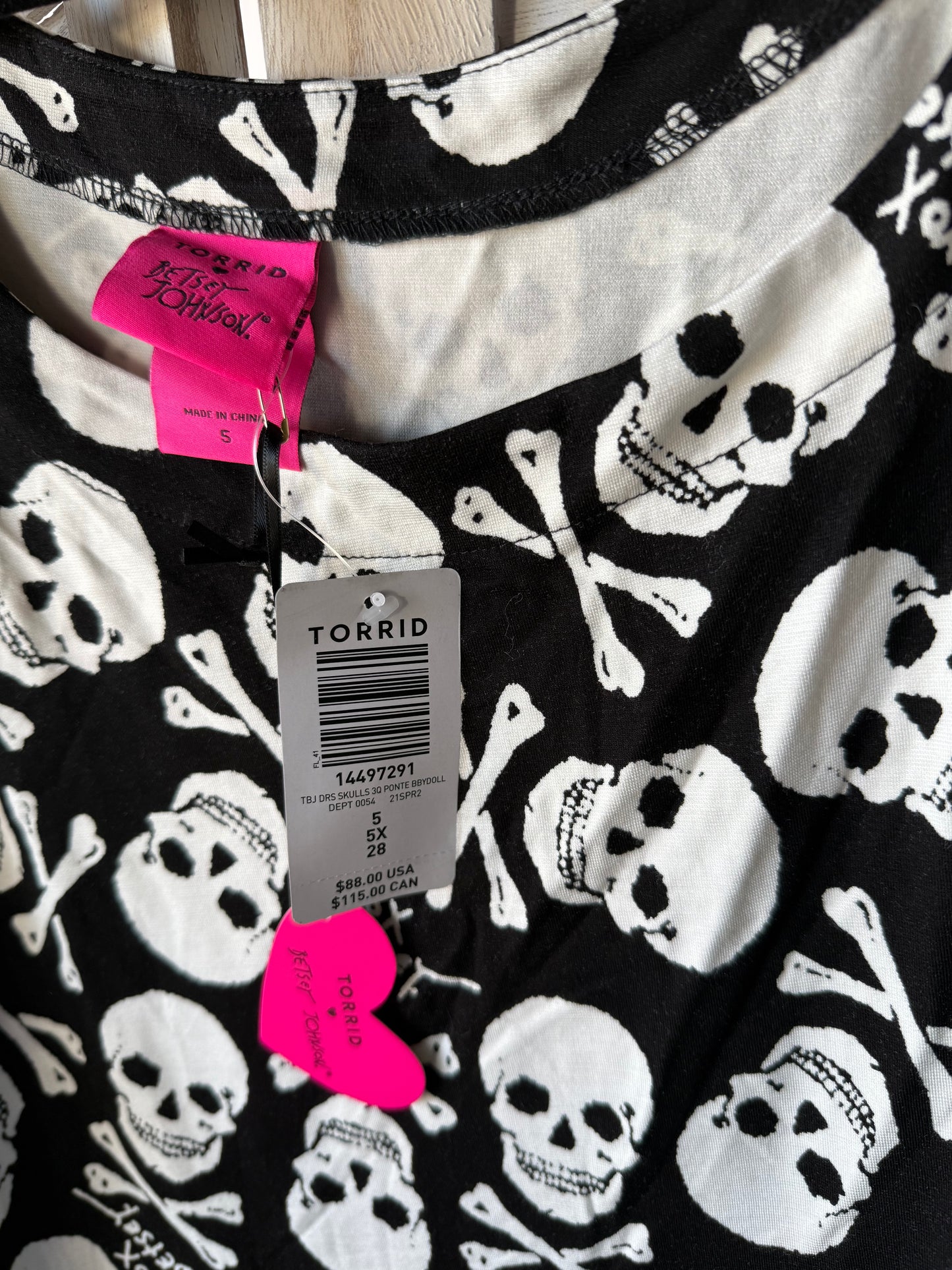 Torrid x Betsey Johnson Skull Skater Dress