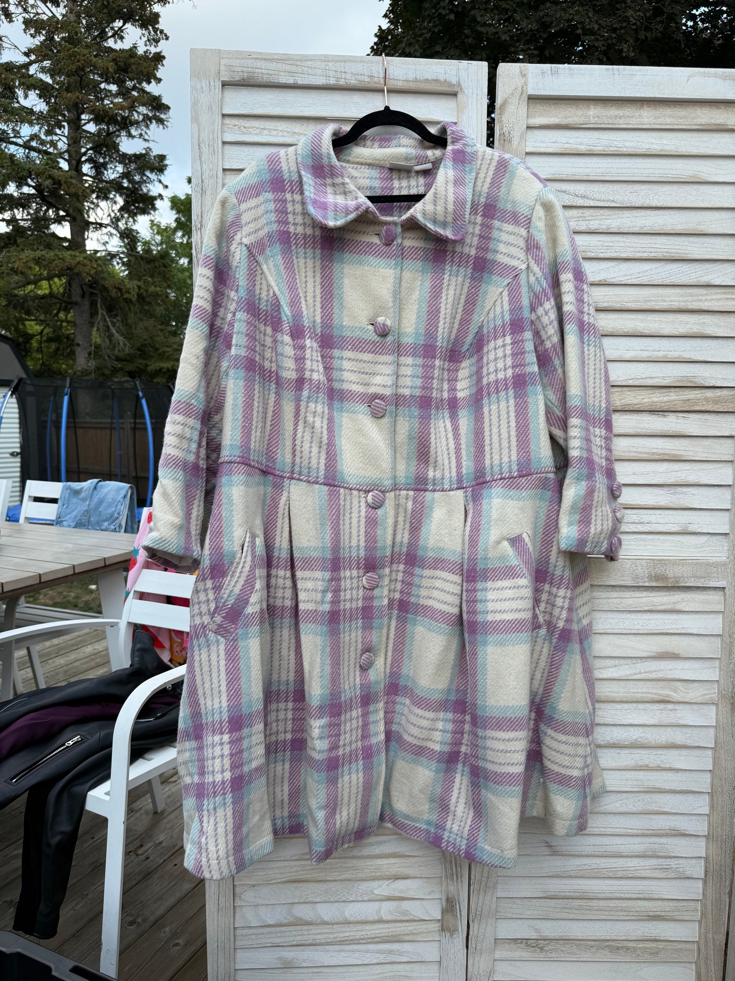 eShakti Plaid Coat