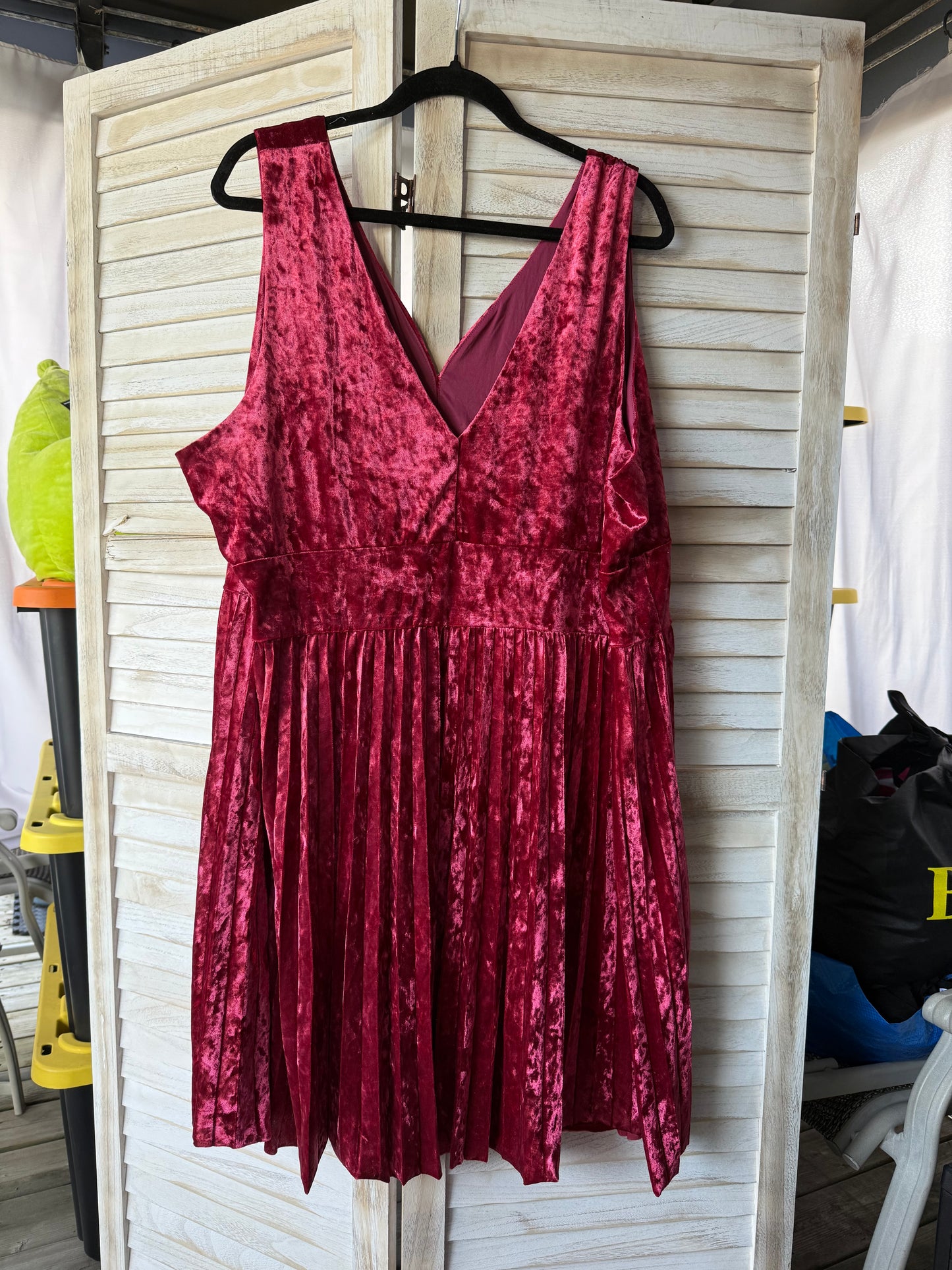 ModCloth Velvet Pleated Dress