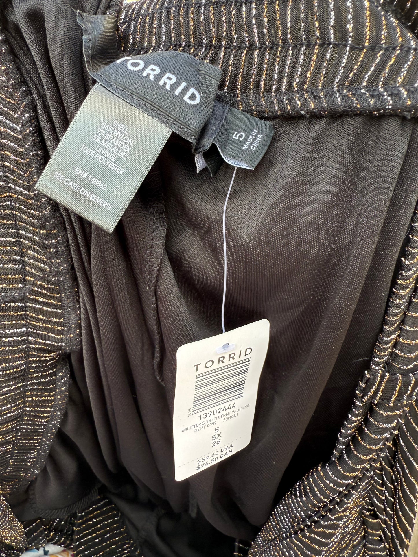 Torrid Black Metallic Pants