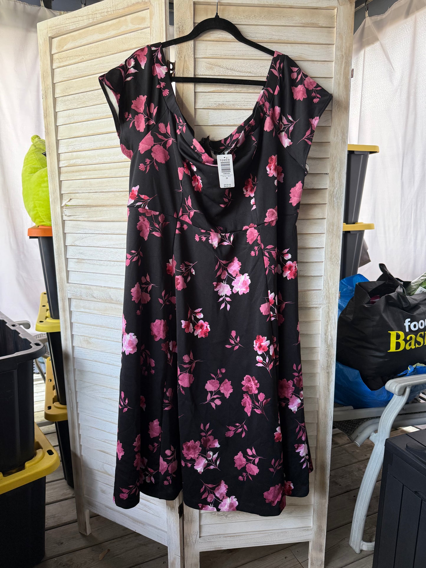 Torrid Black Floral Dress