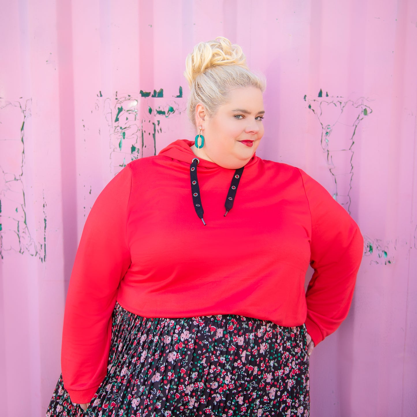 Ulla Popken Red Hoodie