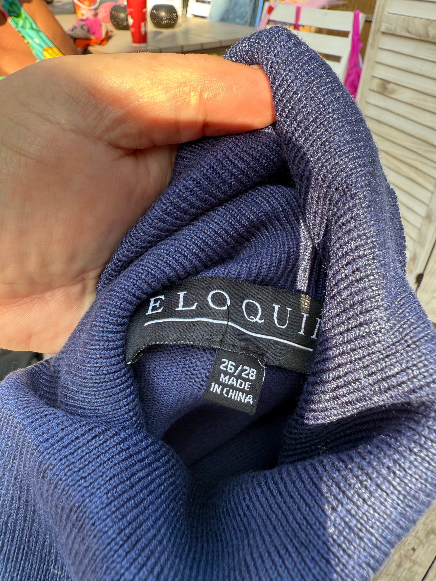 ELOQUII Blue Turtleneck