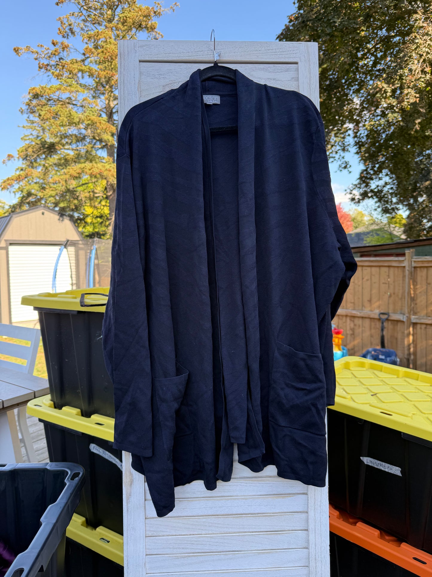 Ulla Popken Navy Dress & Cardigan Set