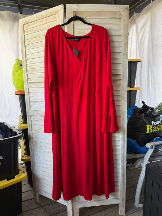 ELOQUII Red Cape Dress