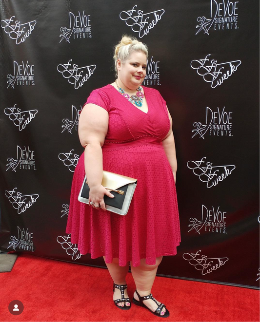 Lane Bryant Fuchsia Lace Dress