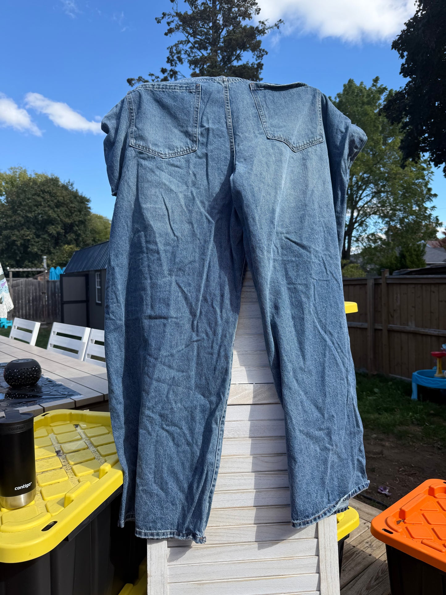 ELOQUII Distressed Wide Leg Jeans