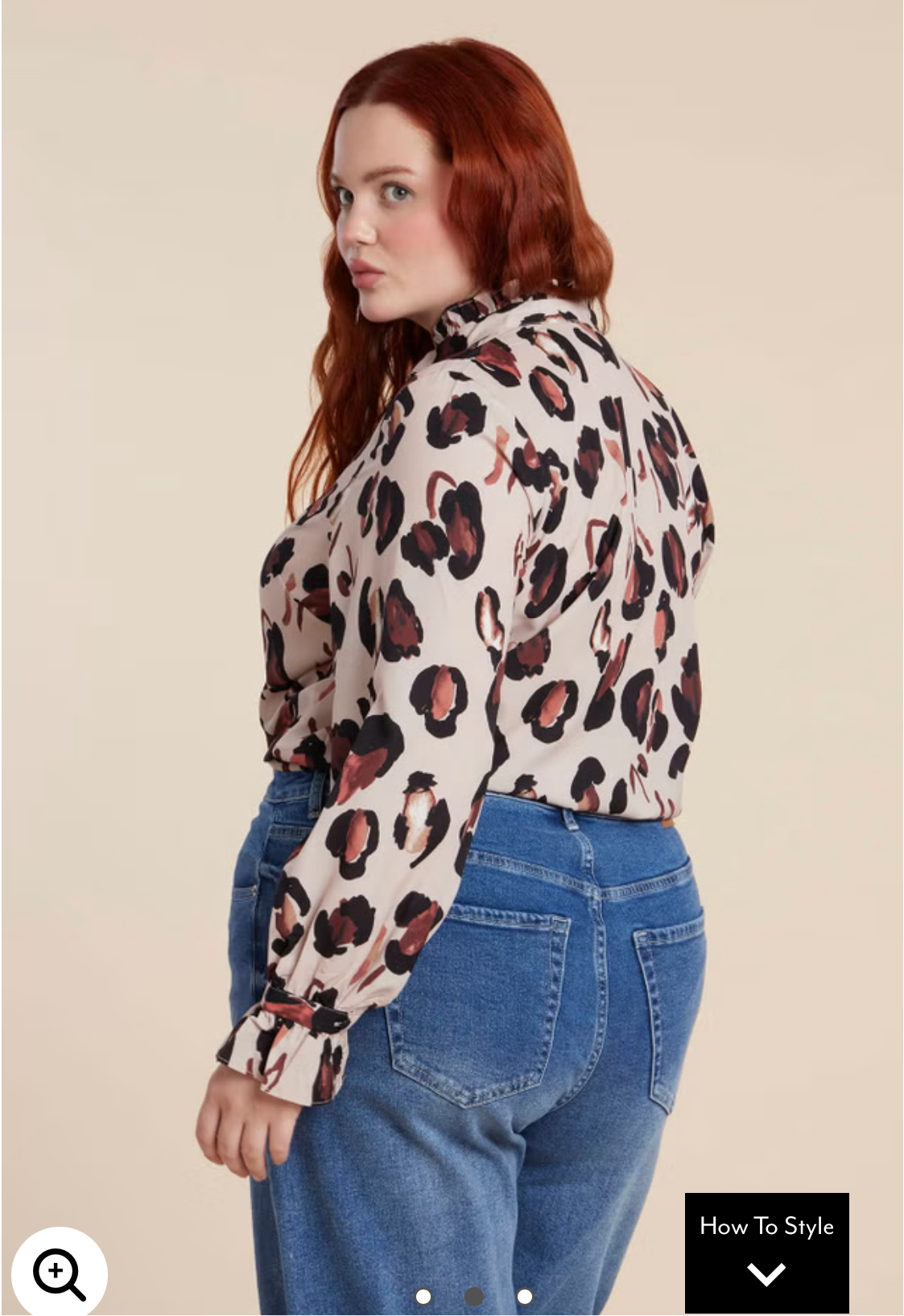 ELOQUII Animal Print Blouse