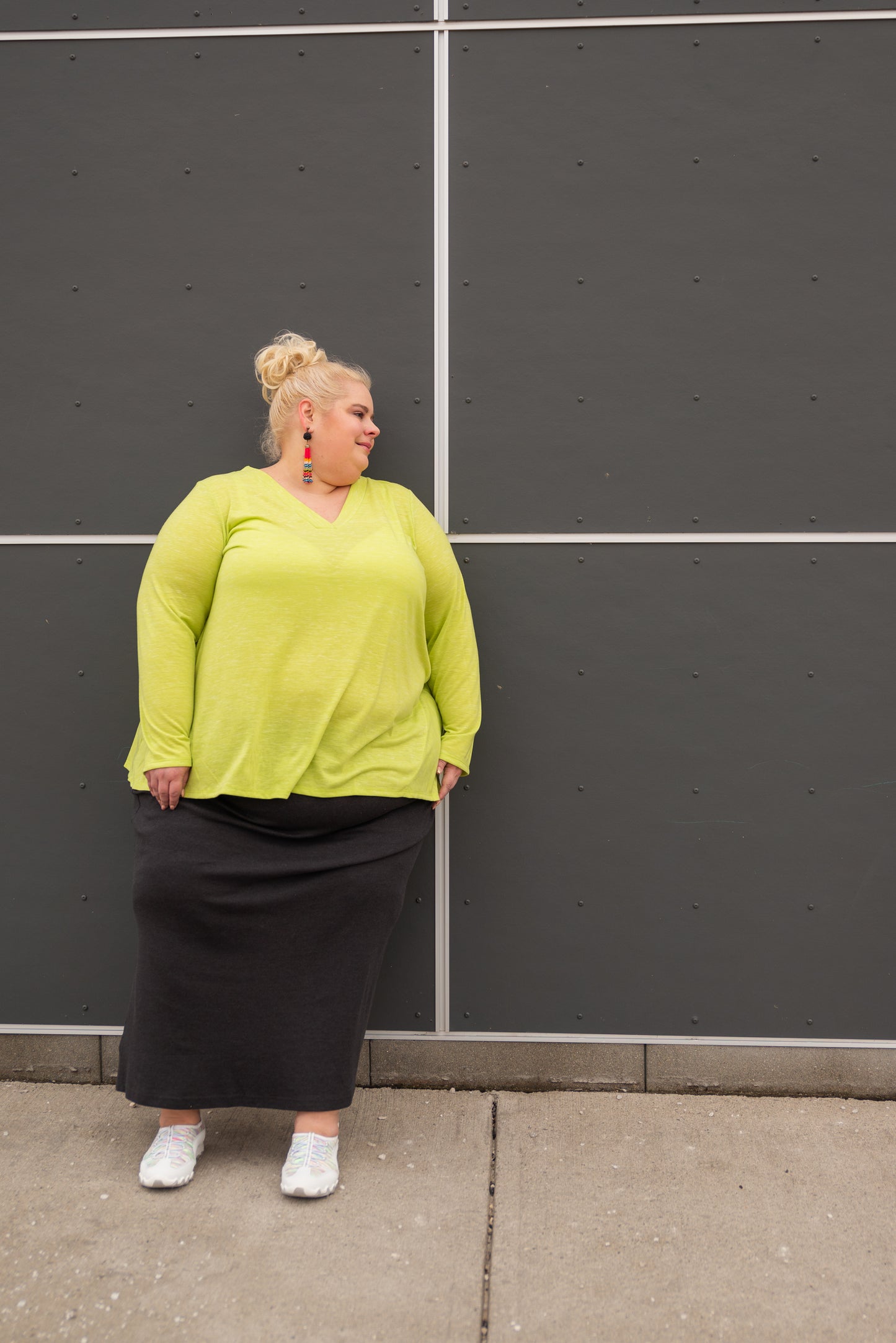 Woman Within Grey Maxi Skirt