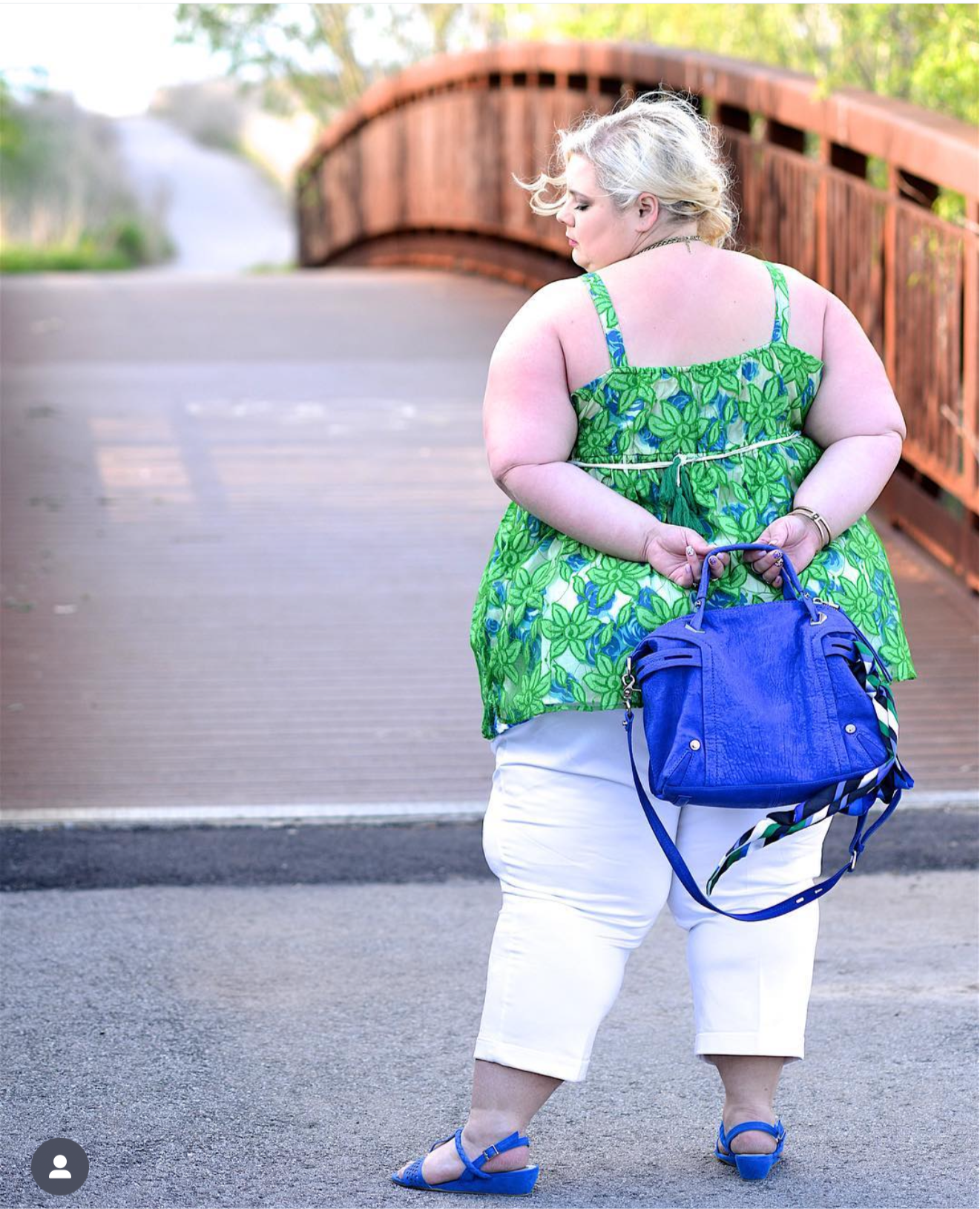Lane Bryant Green Floral Top